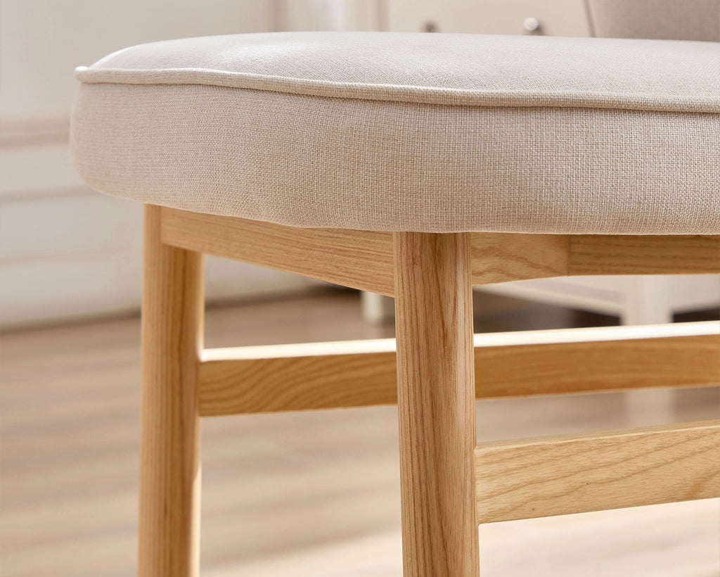 Wooden Frame Dining Armless Chairs