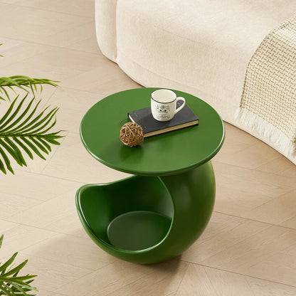 19.69'' 2-in-1 Pet Friendly End Table, No Assembly Fiberglass Base