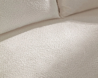 124.80"Beige Curved Sofa with Ingenious Shape – Modern, Stylish Design
