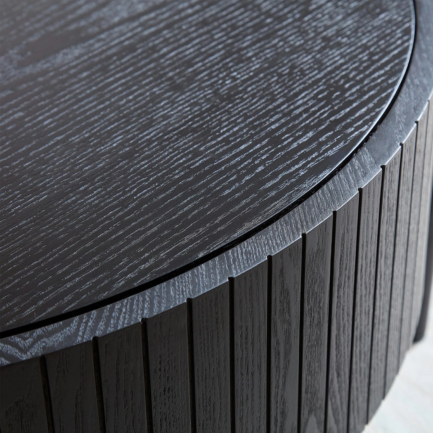 Round Coffee Table with Storage – Accent Tea Table for Home & Office