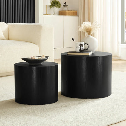 WILLIAMSPACE 2-Piece Nesting Coffee Table Set – Round, No Assembly