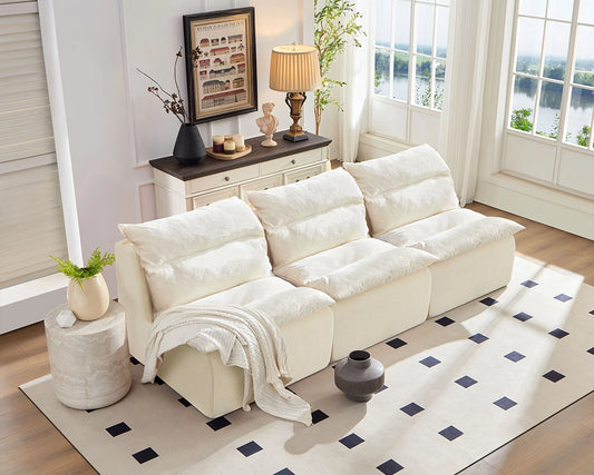 3-Seat Sofa with Backrest for Living Room & Bedroom
