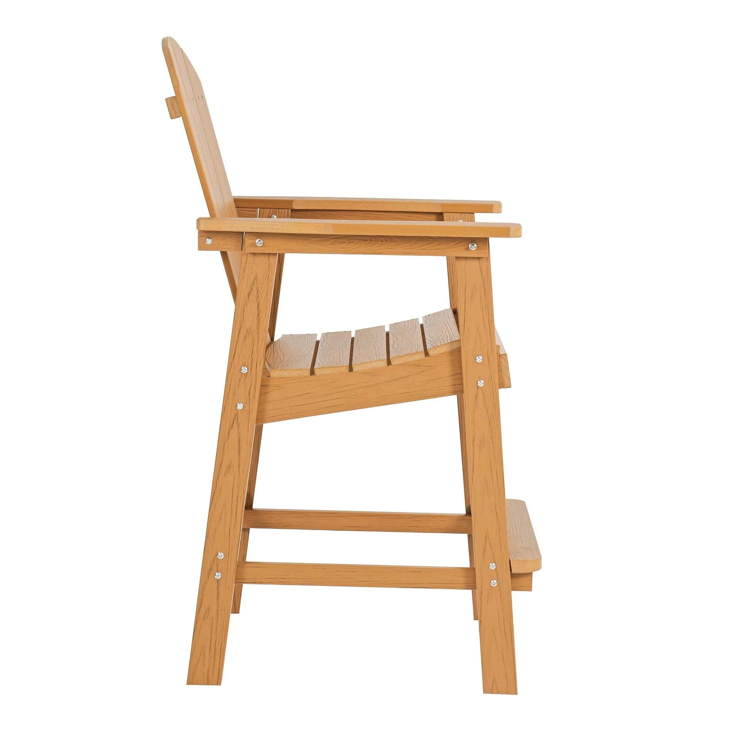 Outdoor Lounge Chair - HIPS Frame, 304 Stainless Steel - Teak