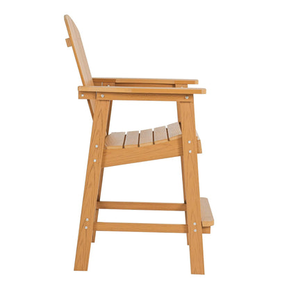 Outdoor Lounge Chair - HIPS Frame, 304 Stainless Steel - Teak