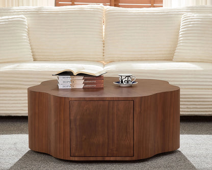 (Pre-Sale)35.43 inch Petal - Small Coffee Table with Hidden Drawer for Living Room