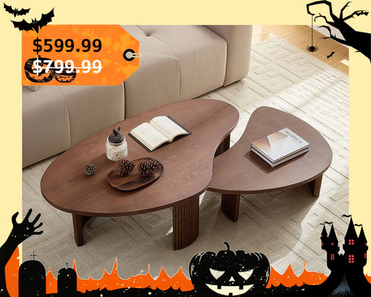 Irregular Seashell Shape Coffee Table Set