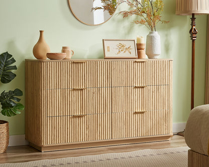 55" Wide Modern Chest of 6 Drawers