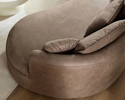 Left-Facing L-Shaped Sectional 128.74 Inch Modern Sectional Curved Sofa Couch