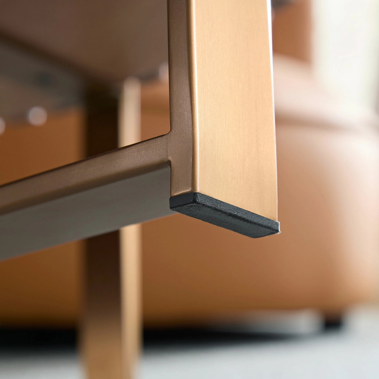 Modern Handcrafted 31.5" Round Drum Coffee Table with Stainless Steel Pedestal