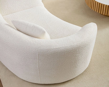 4PCs set Mid-Century Modern Beige Symmetrical Circle Sectional Sofa