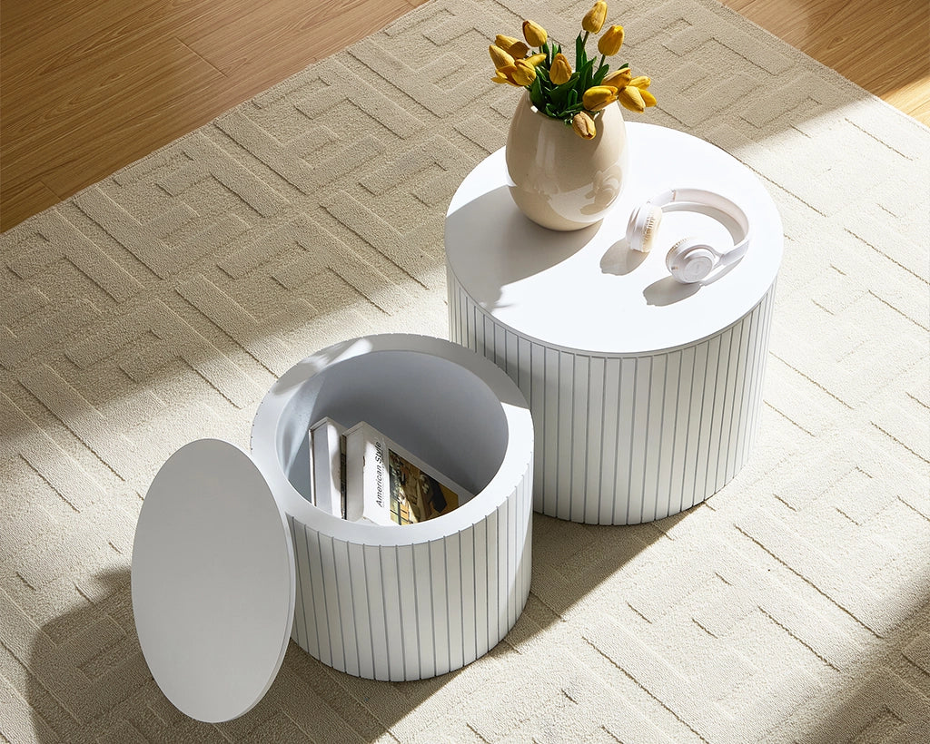 Nested MDF Coffee Table Set of 2 for Living Room