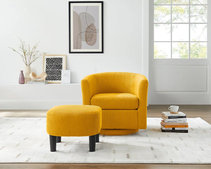 Swivel Accent Chair 360° Comfy Recliner Corduroy Arm Chair