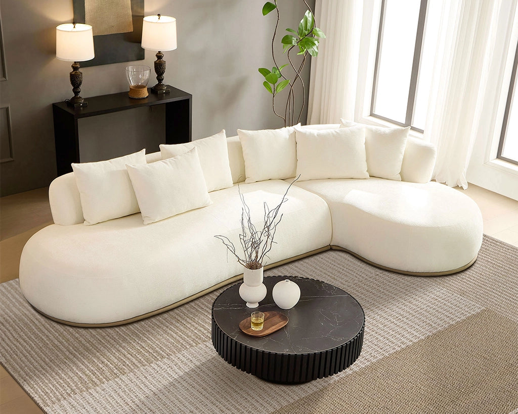 134.63" Oversize Sectional Couch with L-Shape Chaise Left/Right