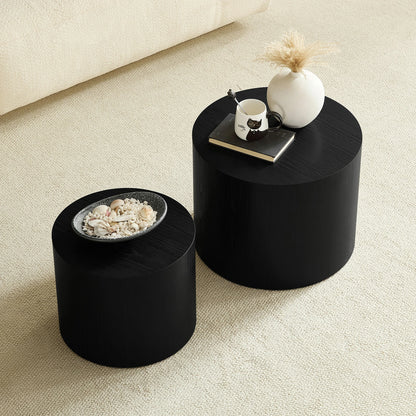 WILLIAMSPACE 2-Piece Nesting Coffee Table Set – Round, No Assembly