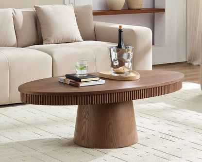 (Pre-Sale)Modern Design Oval Handcraft Drum Coffee Table Length 47.24 inch Coffee Table