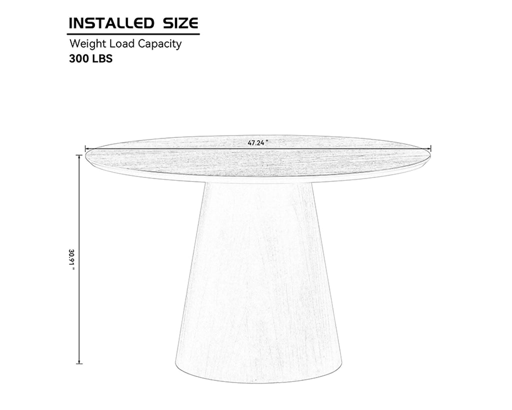 (1 Table with 4 Chairs)Wooden Dining Table Set, Modern Round MDF Kitchen Table and Boucle Upholstered Dining Chairs