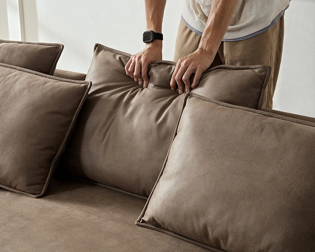 Left-Facing L-Shaped Sectional 128.74 Inch Modern Sectional Curved Sofa Couch