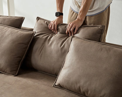 Left-Facing L-Shaped Sectional 128.74 Inch Modern Sectional Curved Sofa Couch