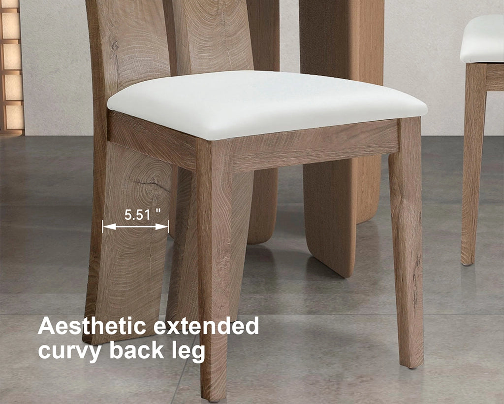 Dining Chair Set of 2 MDF, sponge .PU Leather Upholstered Cushion