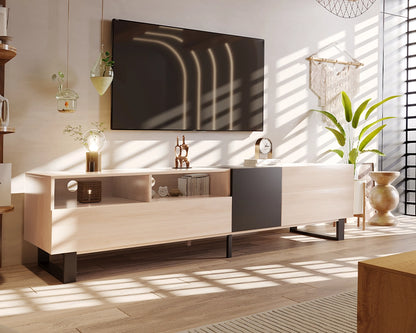70.90" Modern TV Stand for 80'' TV with Double Storage Space, Media Console Table