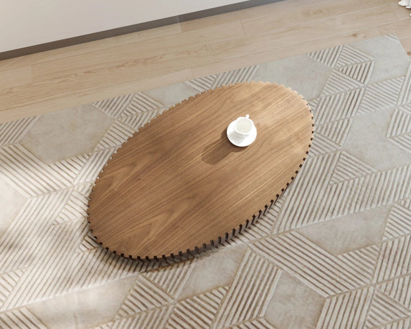 43.7 inch Ellipse MDF  Coffee Table for Living Room