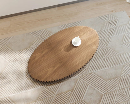 43.7 inch Ellipse MDF  Coffee Table for Living Room