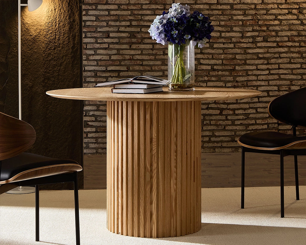 46.45 inch MDF Round Dinner Tables Mid-Century Modern Table