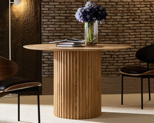 46.45 inch MDF Round Dinner Tables Mid-Century Modern Table