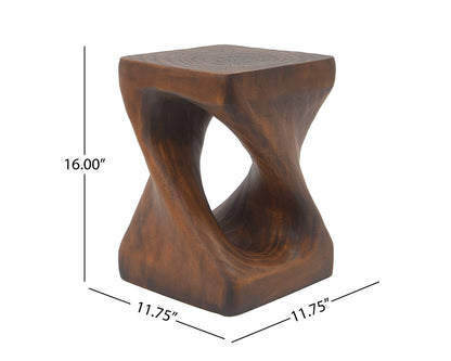 Sculptural MGO Coffee Table, Wood-Grain Finish, Multi-Color