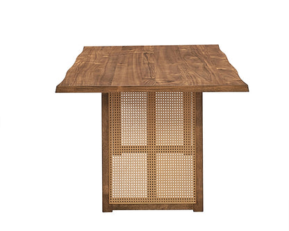 86.61 Inch Oversize Rectangular Waves Dining Table Set