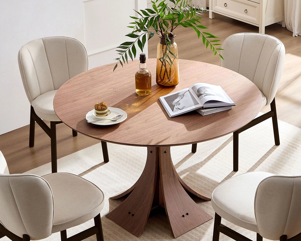 Wooden Frame Dining Armless Chairs