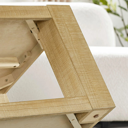2-Tier Rectangle Coffee Table Set – 2-Piece, Easy Assembly, Natural