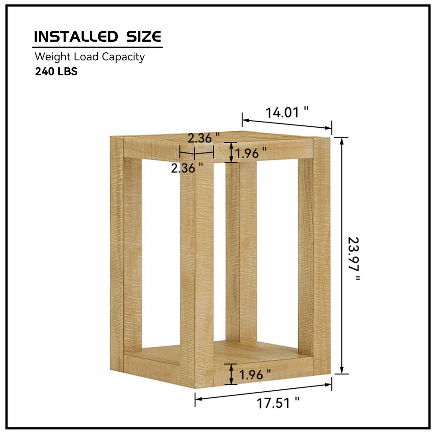 Modern End Table for Living Room, Bedroom, Apartment, Rectangular MDF Coffee Table