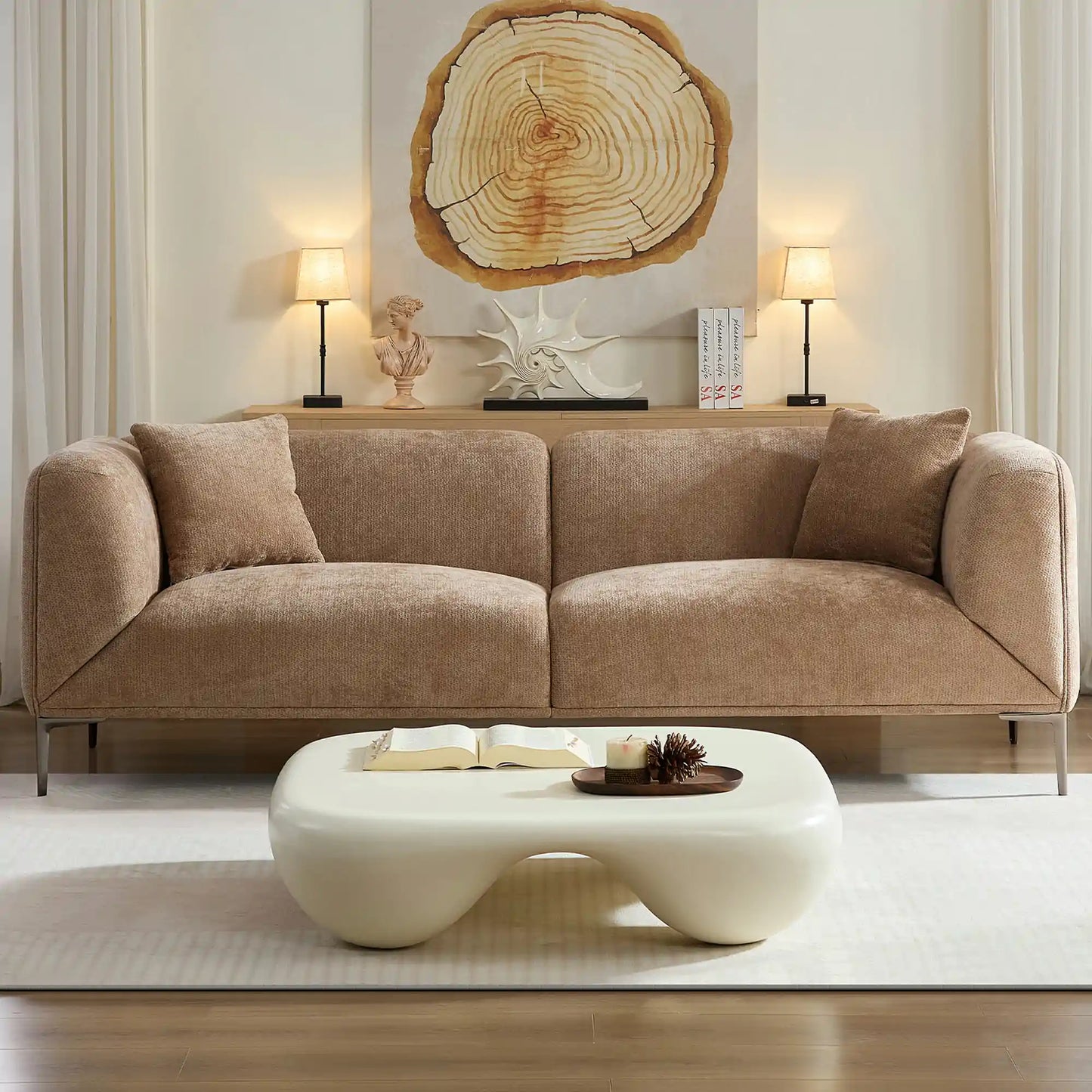 Comfy Modern Sofa for Movie Nights & Reading
