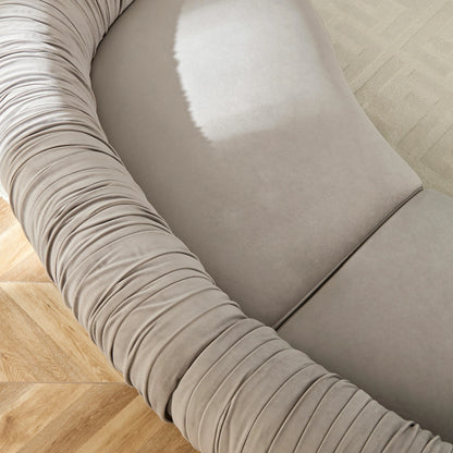 102.36" Modern Curved Sofa – Crescent Silhouette, Living Room