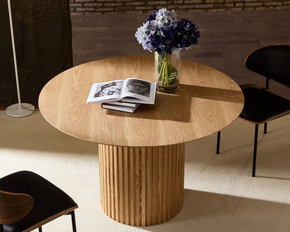 46.45 inch MDF Round Dinner Tables Mid-Century Modern Table