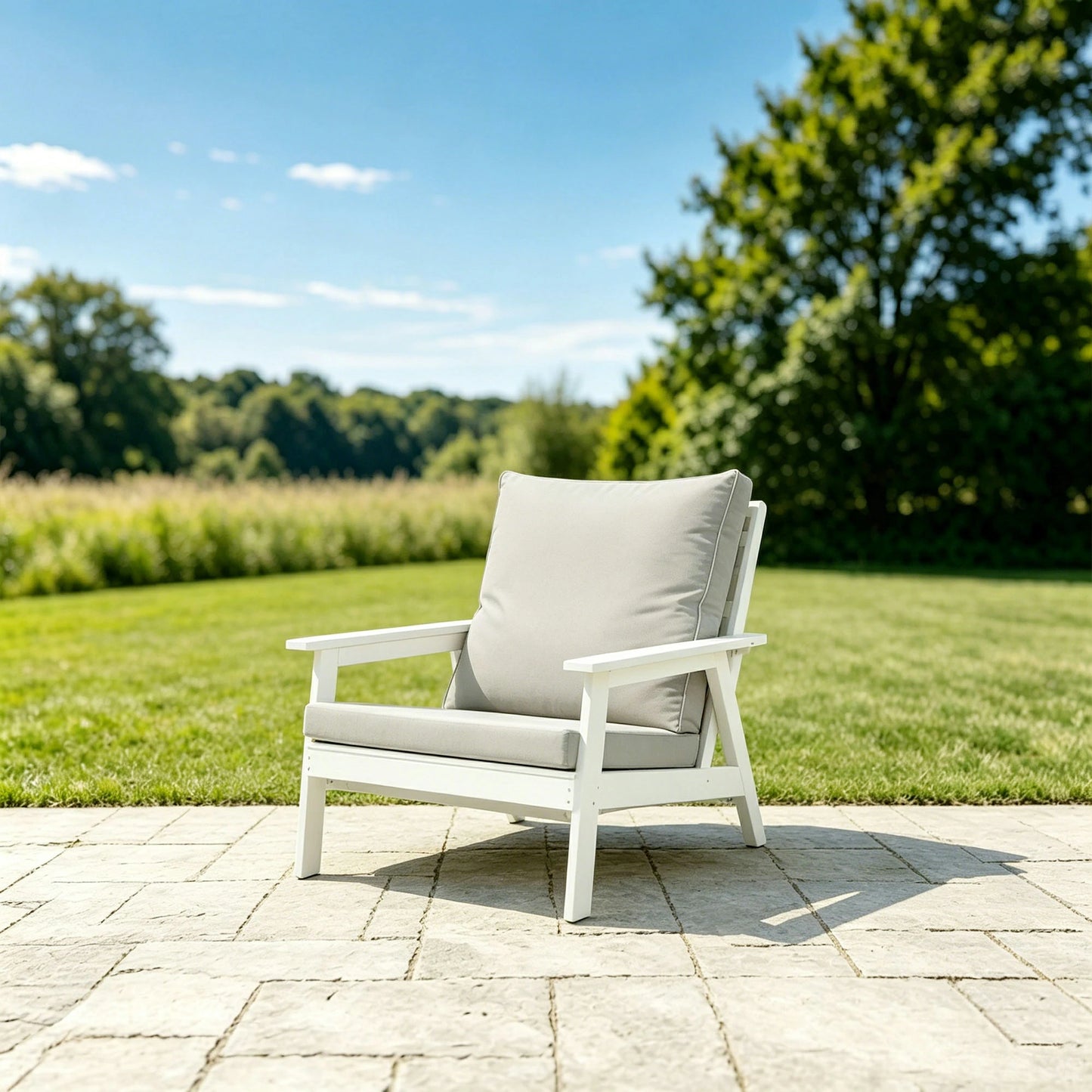HIPS All-Weather Outdoor Single Sofa with Cushion