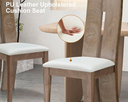 Dining Chair Set of 2 MDF, sponge .PU Leather Upholstered Cushion