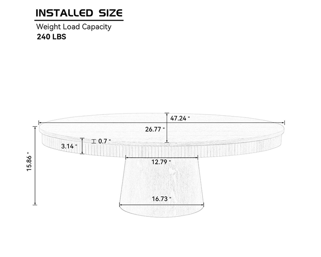 (Pre-Sale)Modern Design Oval Handcraft Drum Coffee Table Length 47.24 inch Coffee Table