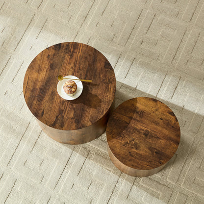WILLIAMSPACE 2-Piece Nesting Coffee Table Set – Round, No Assembly