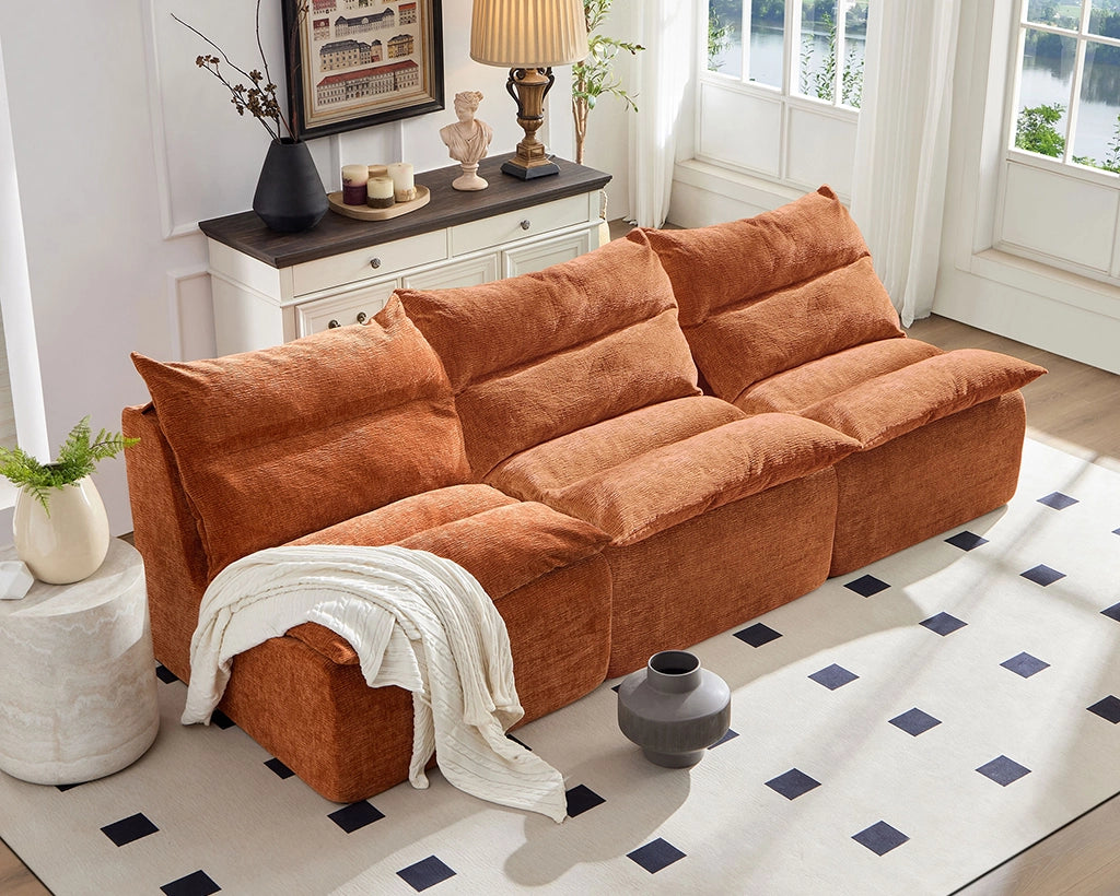 3-Seat Sofa with Backrest for Living Room & Bedroom