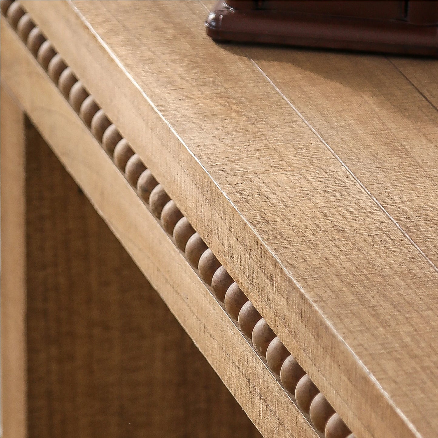 64" Rustic Console Table – Beaded Trim, Entryway & Living Room