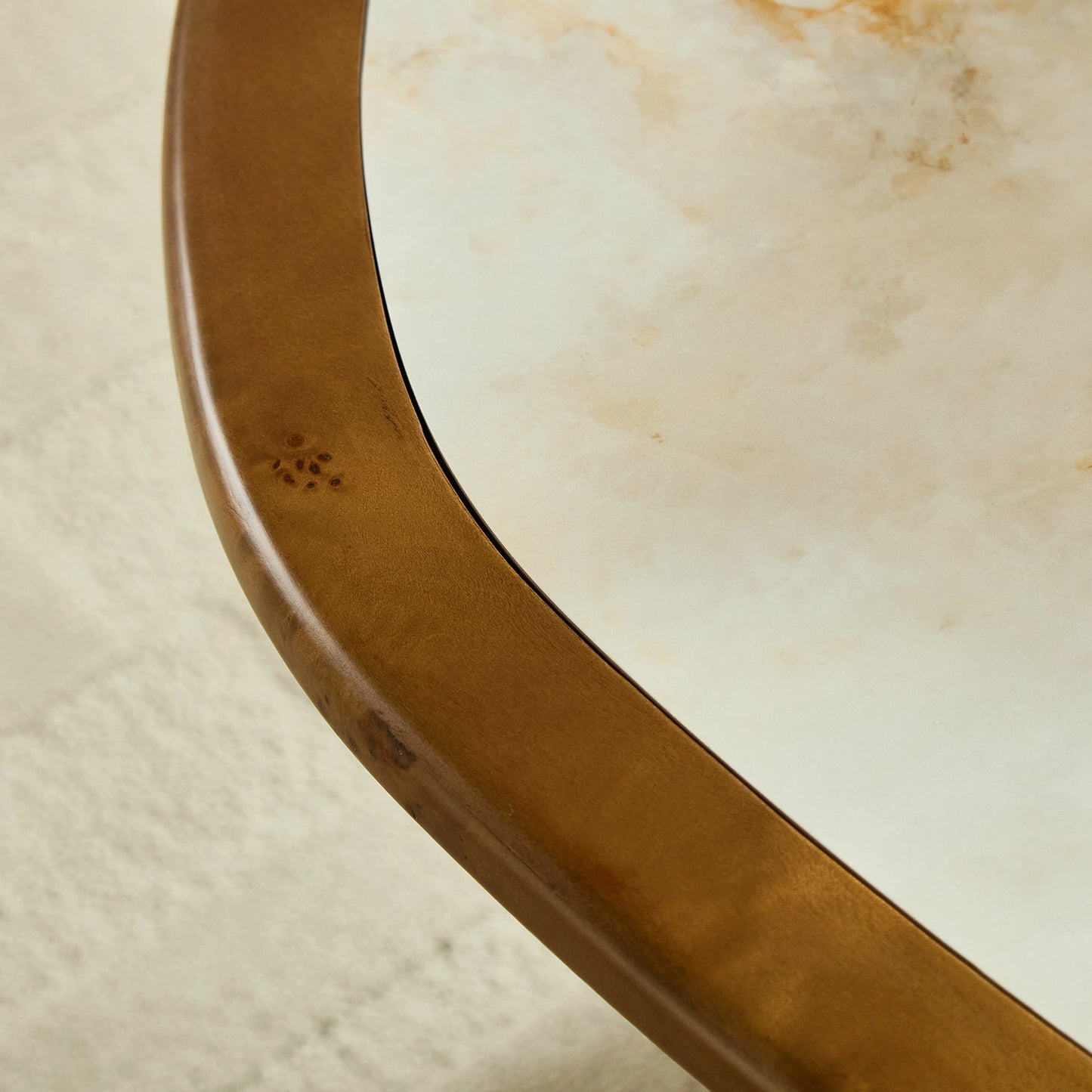Irregular 2-Piece Coffee Table Set – Burl Veneer & Sintered Stone Top