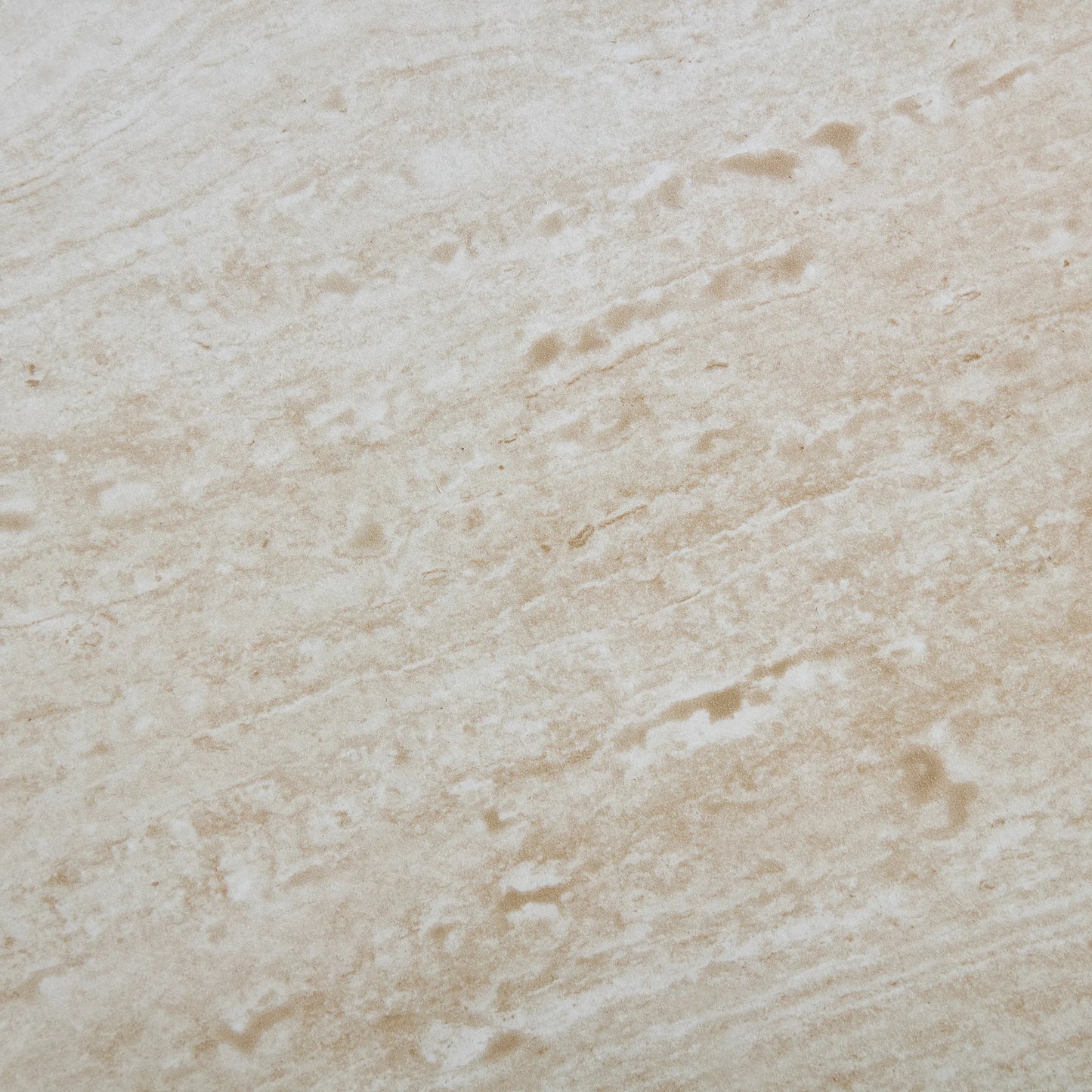 Faux Travertine Square Coffee Table - Layered Base, No Assembly