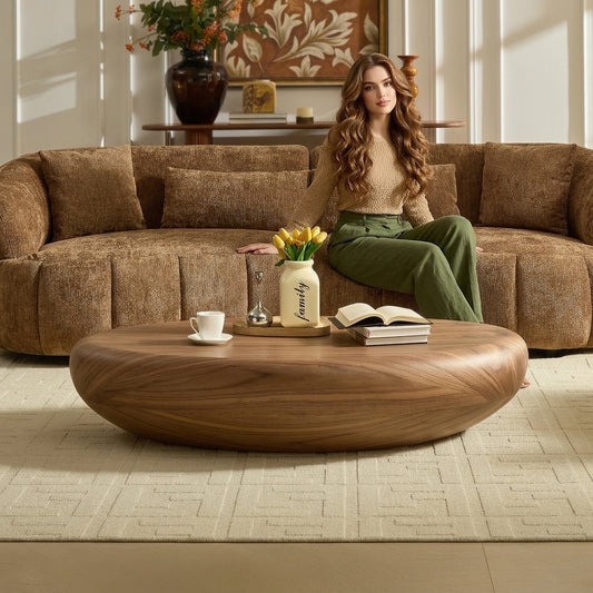 Exclusive Designer Masterpiece : Timeless Elegance Solid Wood-Reinforced FRP Coffee Table