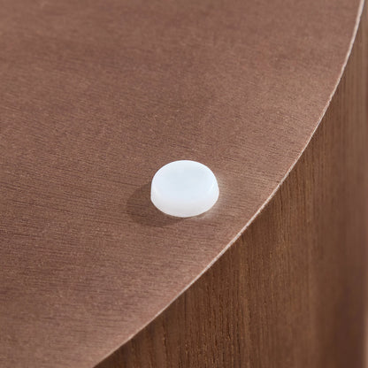 35.43" Round Coffee Table with Ribbed Wave Trim & Walnut Veneer