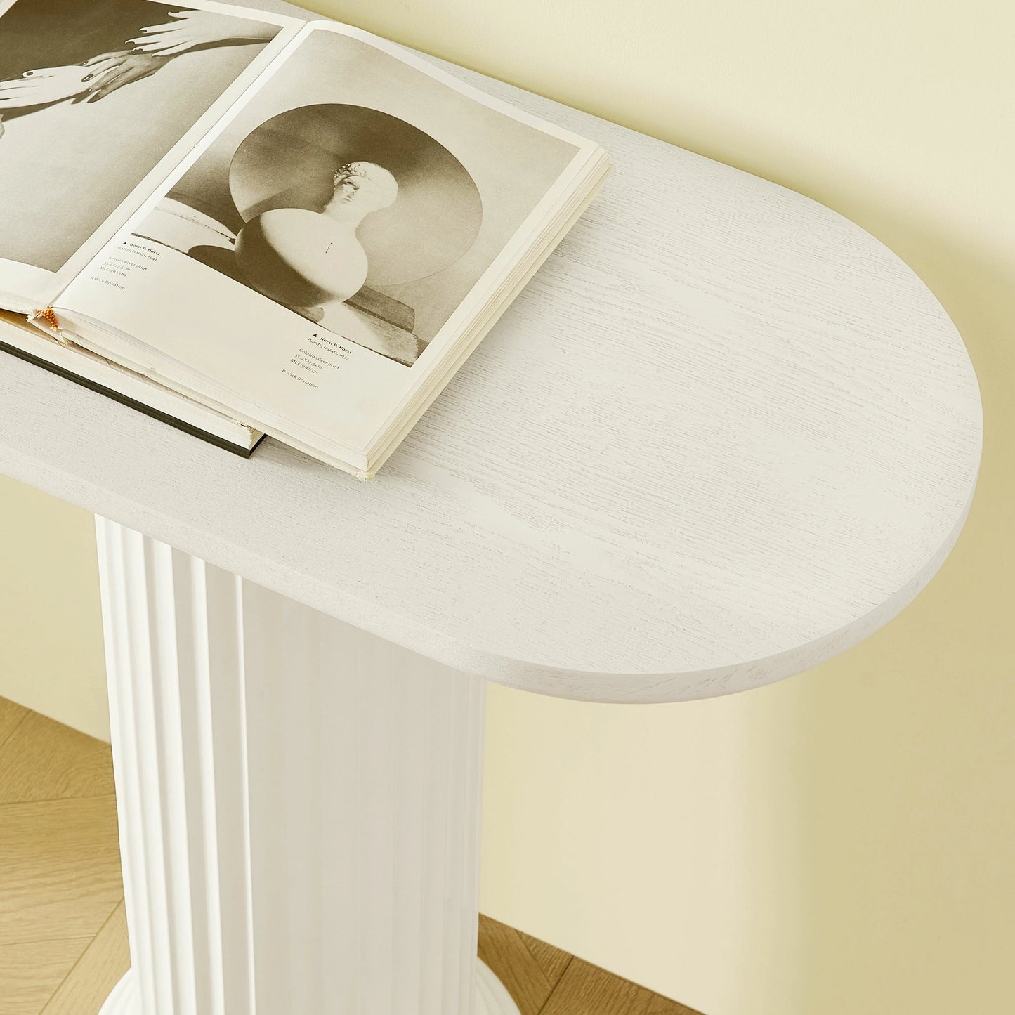 62.99" Modern Console Table – Roman Legs, Wood Veneer, MDF Entryway