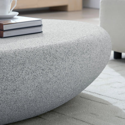 Pebble Coffee Table: 55" Vintage Elliptical Fiberglass Sofa Table