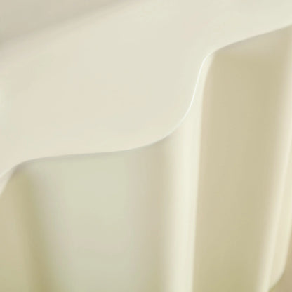 Fiberglass Entryway Console Table - Wavy Design, No Assembly