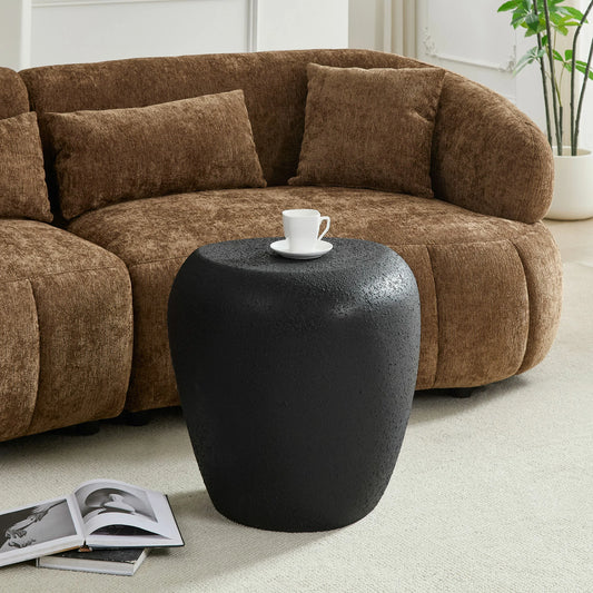 19.3" Irregular Fiberglass Side Table - Durable, Scratch & Waterproof